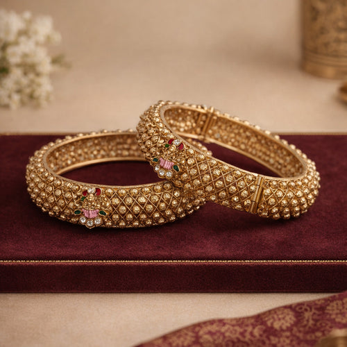 Ira Antique Beaded Bangles (Pair) – view 02