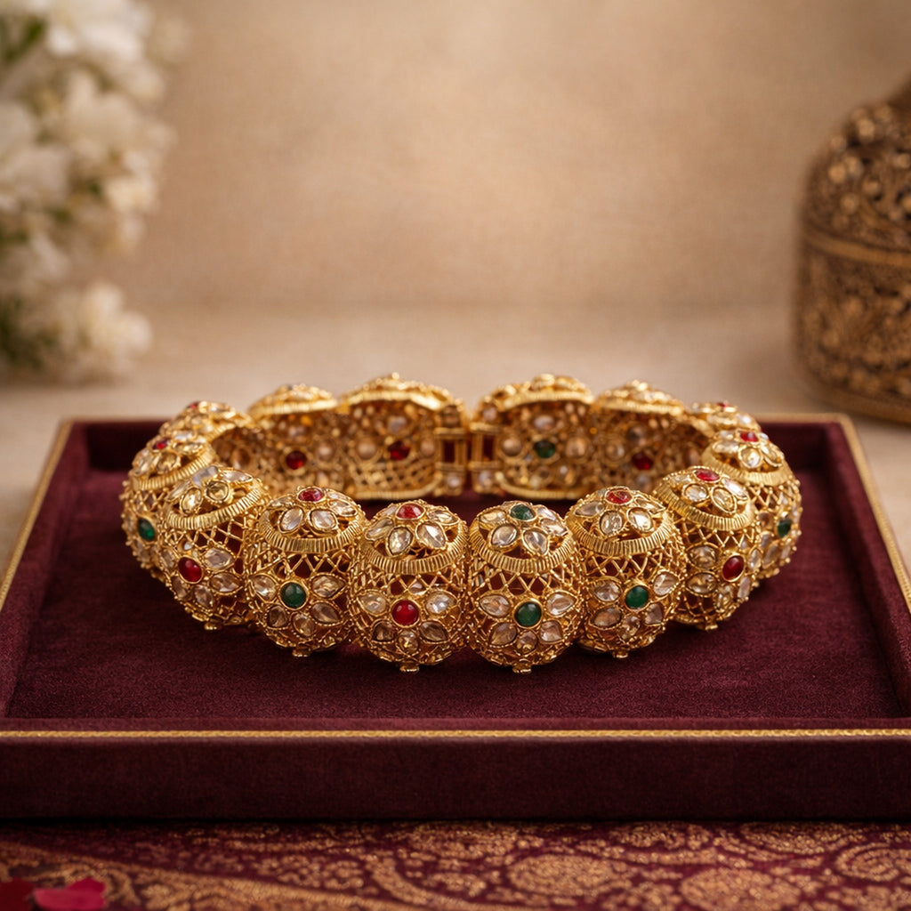 Saanvi Kundan Jaali Bangles (Pair) – view 04