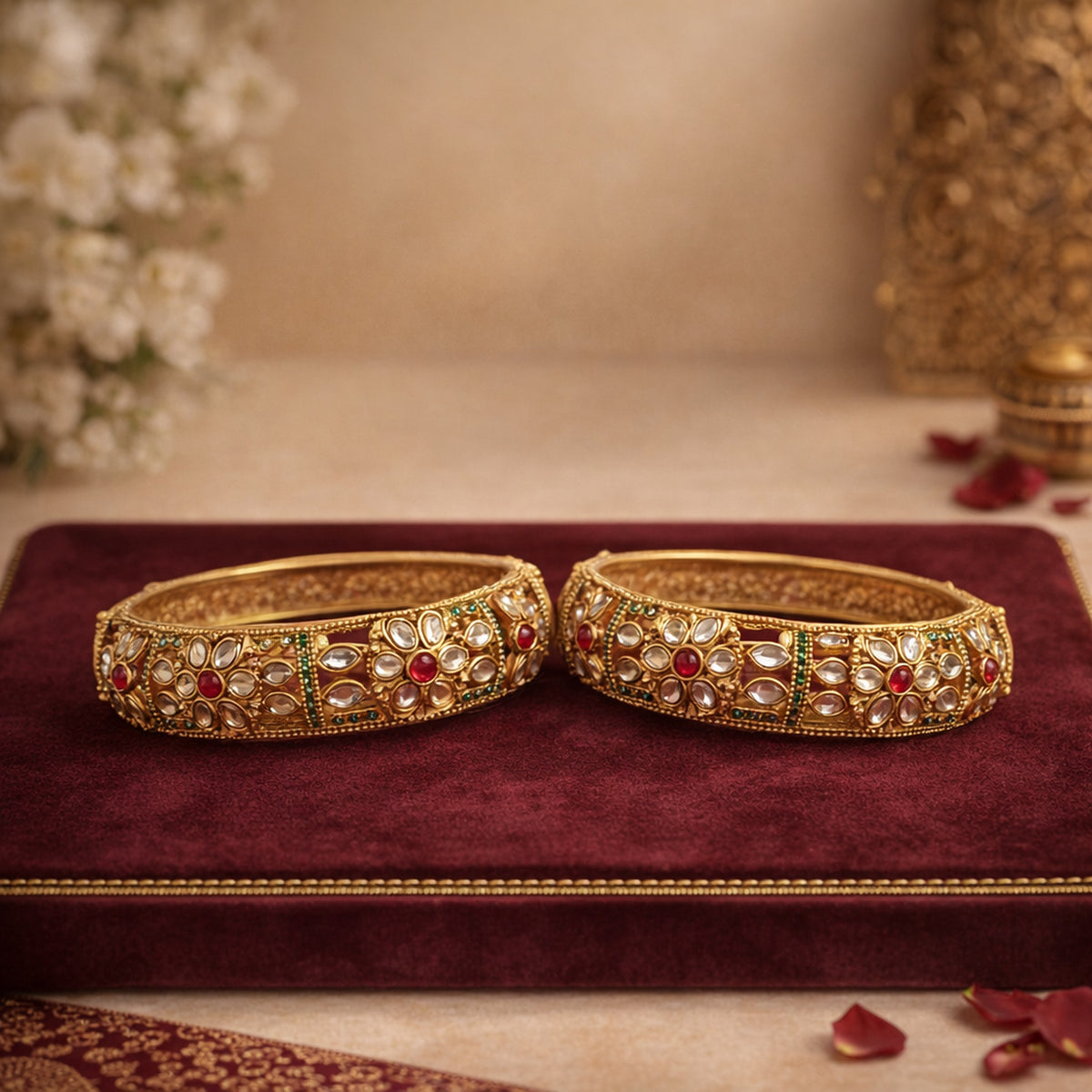 Saanvi Kundan Jaali Bangles (Pair) – view 05