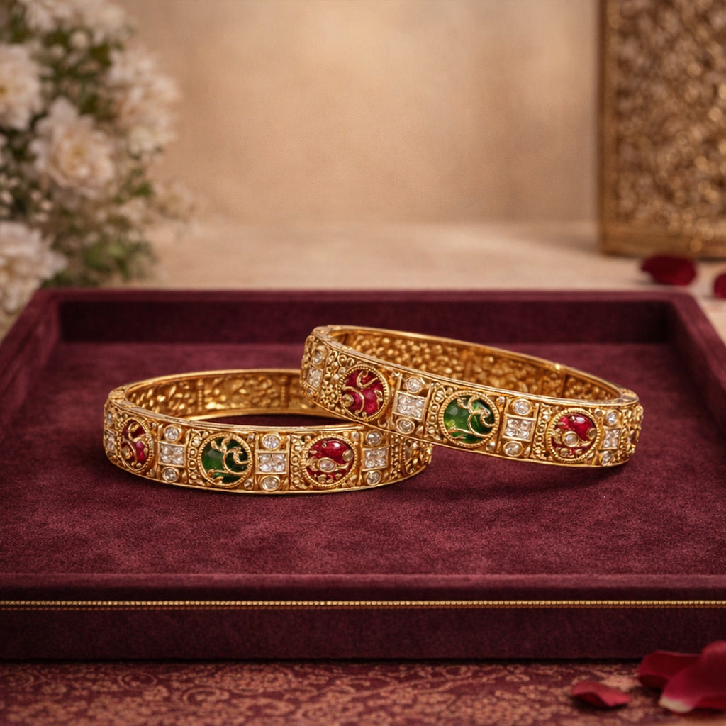 Saanvi Kundan Jaali Bangles (Pair) – view 07