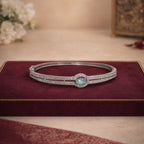 Aabha Aqua Stone Pavé Bracelet – view 01