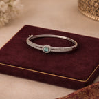 Aabha Aqua Stone Pavé Bracelet – view 02