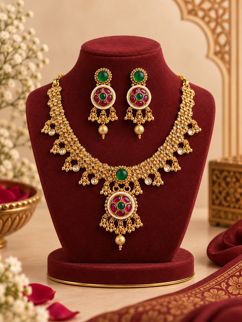 Anaya Kundan Necklace Set – view 01